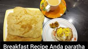 Square Paratha Fry Anda aur Chai